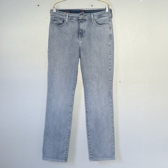 NYDJ Denim - NYDJ Jeans Size 12 Blue Denim Marilyn Straight Leg Classic Stretch Capsule
